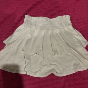 White skirt with ruffles